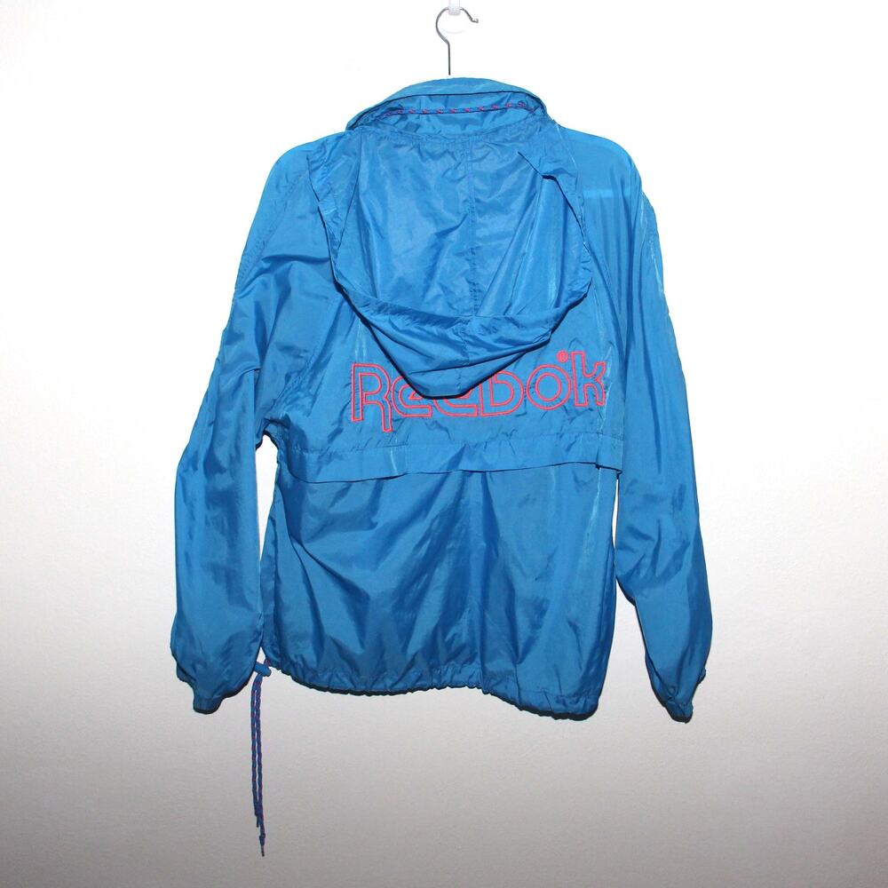 Vintage 90s Reebok Hooded Windbreaker Jacket Size S